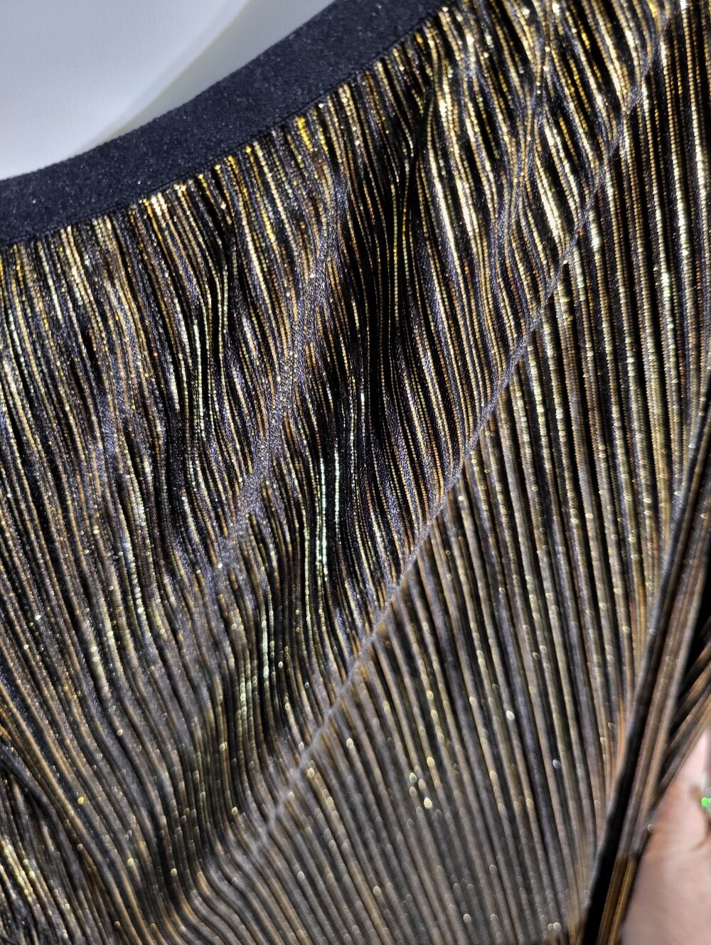 NEW BOLD ELEMENTS METALLIC GOLD AND BLACK PULL ON PANTS SZ XL - Picture 2 of 9